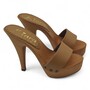 CLOGS SIMPLE IN LEATHER HEEL 13 CM -K9302 P.CUOIO-2