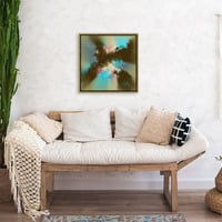 Dindi - Brown Beige Turquoise Pink Abstract Art Print - Thumbnail 2