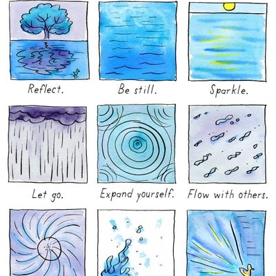 "how to be water" poster