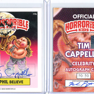 Horrorible kids tim cappello- celebrity auto card