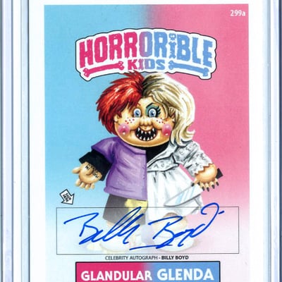 Horrorible kids billy boyd- celebrity auto card