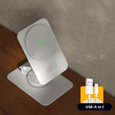 Aluminum alloy bracket with wireless charger for phone icd09