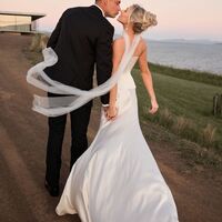 Simple Two Pieces Beach Boho Wedding Dress Bridal Gown Wedding Gown - Thumbnail 2