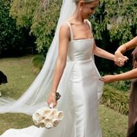 Simple Mermaid Satin Beach Boho Wedding Dress Bridal Gown Wedding Gown - Thumbnail 1