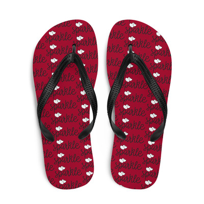 Sparkle frabic flip-flops
