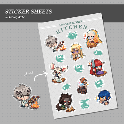 Metaphor cooking sticker sheet