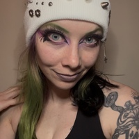 White Beanie with piercings and studs  - Thumbnail 1