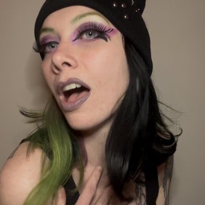 Black studded and pierced beanie 