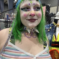 Iridescent Choker with Chains and Charms  - Thumbnail 1