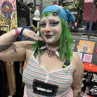 Faux Leather & Fur Spiked Choker  - Thumbnail 1