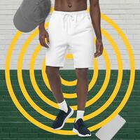 PME Fashion white flag Men's fleece shorts - Thumbnail 2