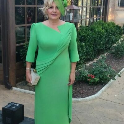 Green sheath plus size mother of the bride/groom dress evening formal dress