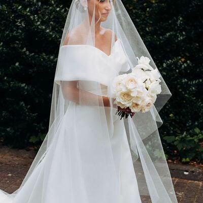 Elegant ball gown off the shoulder wedding dress bridal gown wedding gown