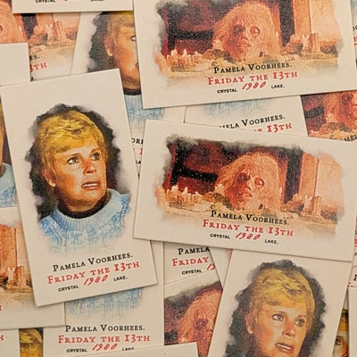 Pamela voorhees friday the 13th - custom vintage trading card set