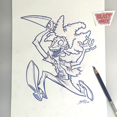 Sideshow bob pin pencil art