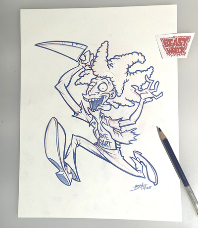 SIDESHOW BOB Pin pencil art