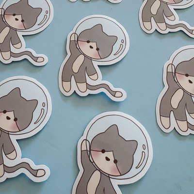 Astro kitty individual stickers