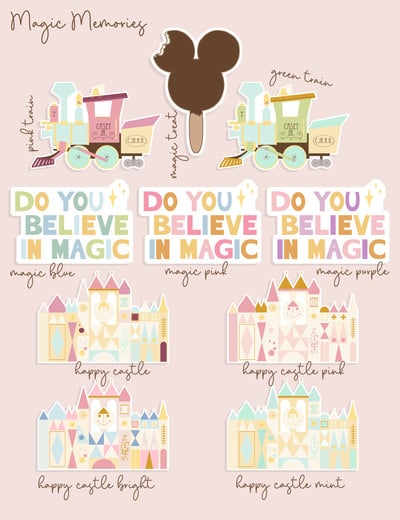 Choose Your Magic Memories Individual Stickers