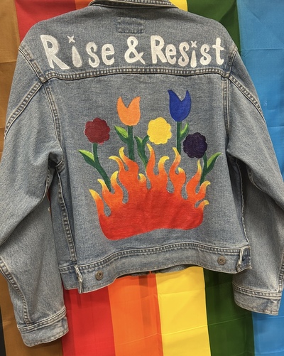 Rise & Resist Painted Denim Jacket