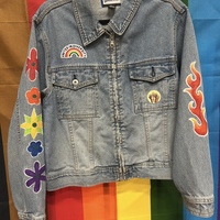 Rise & Resist Painted Denim Jacket - Thumbnail 1