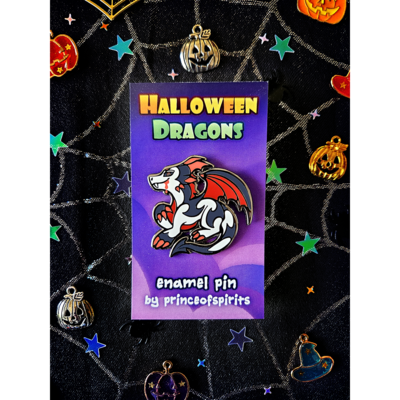 Fang the vampire dragon enamel pin