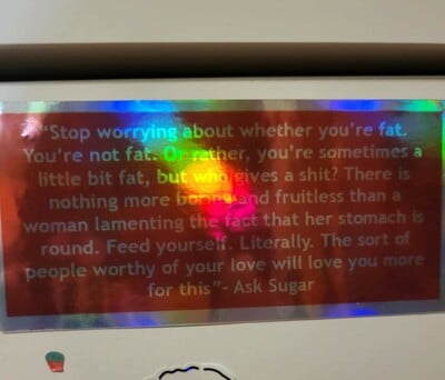 Ask Sugar Fat Metallic Sticker