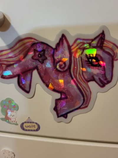 Pony Shatter Glitter Sticker