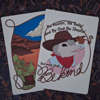 Awesome opossum cowboy life advice notebook