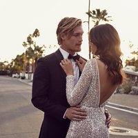 Sexy Mermaid Wedding Gown, Silver Sequins Lace Bridal Gown Wedding Dress - Thumbnail 1