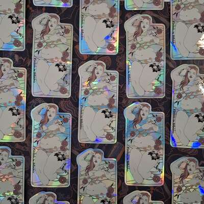 Tub thumpin' holo sticker