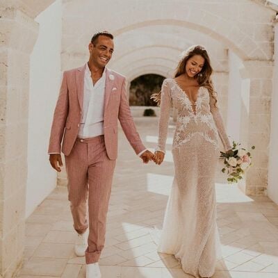 Sexy v neck sequins lace beach bohemia appliques wedding dress bridal gown wedding gown