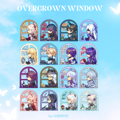 Honkai star rail - overgrown window standee & sticker