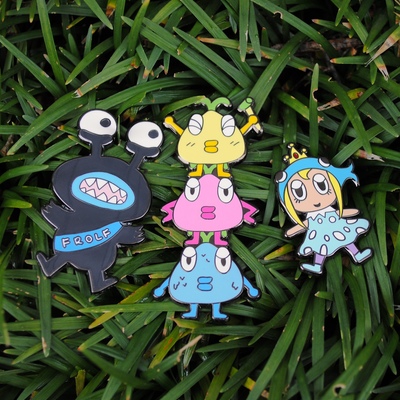 Ribbit king b grade enamel pin