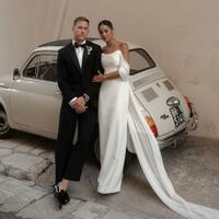 Sexy Sheath Wedding Gown, Chiffon Bridal Gown Wedding Dress - Thumbnail 2