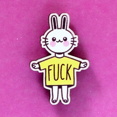 Cute as f*ck wooden pin 1.6"