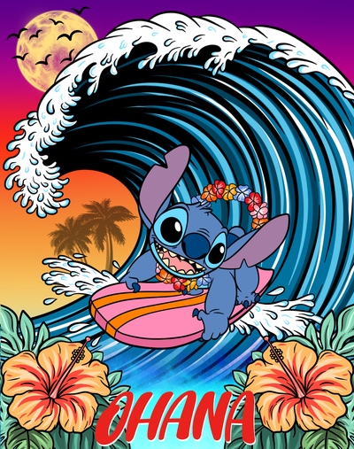 Ohana Means Family Print