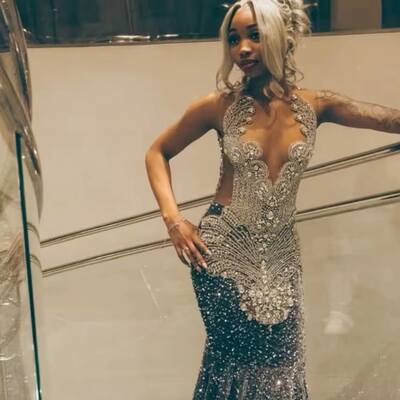 African girls sequins gold appliques beading crystals prom dress formal evening dresses