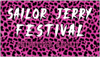 Sailor Jerry Festival LEOPARD T-shirt // Traditional Cut (Full-Color on Blue, White or Black fabric)