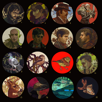 44 mm matte circle pins - Thumbnail 1