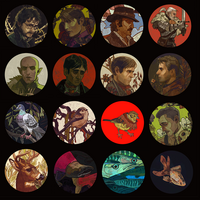 44 mm MATTE circle pins - Thumbnail 1