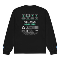 Talk Nerdy Full-stack Dev Long Sleeve - Thumbnail 1