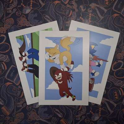 Sonic the hedgehog prints