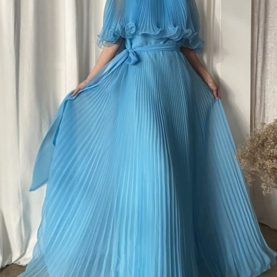 Beautiful a line long prom party dresses,formal dress - Thumbnail 2