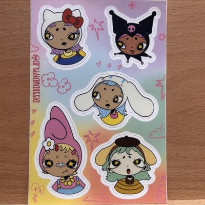 Hk&friends sticker sheet