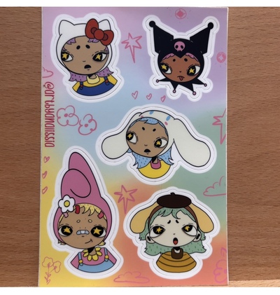 HK&Friends sticker sheet