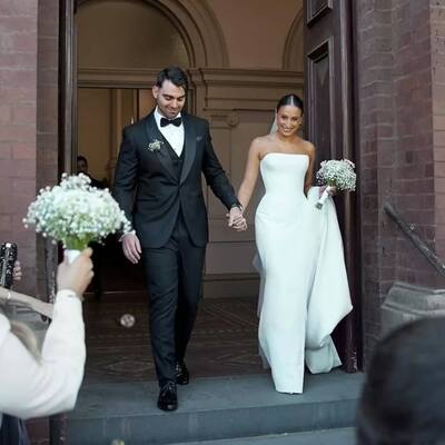 Sheath wedding gown, satin bridal gown wedding dress