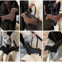Daschund Dog Shape Bag Handbag - Thumbnail 3