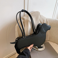 Daschund Dog Shape Bag Handbag - Thumbnail 2