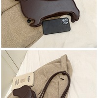 Daschund Dog Shape Bag Handbag - Thumbnail 7
