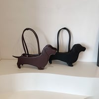 Daschund Dog Shape Bag Handbag - Thumbnail 4